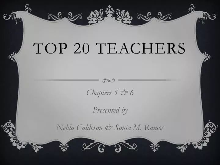 top 20 teachers