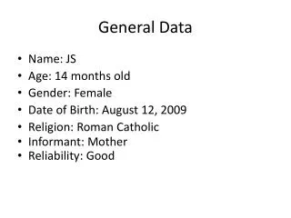 general data