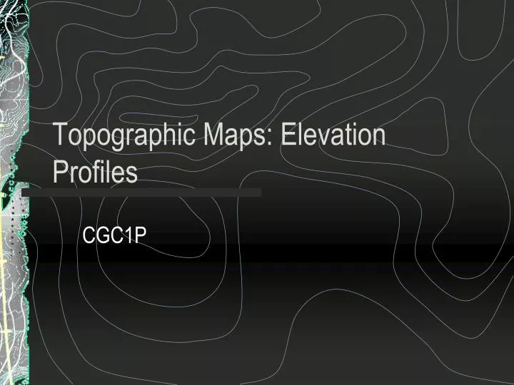 topographic maps elevation profiles