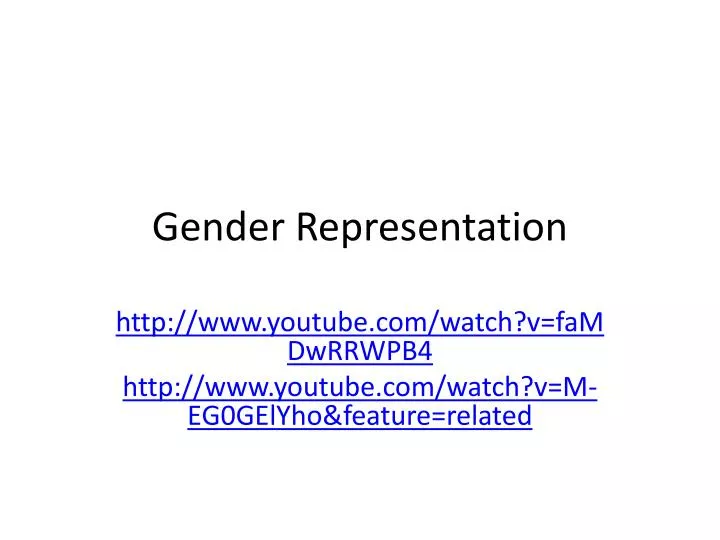gender representation