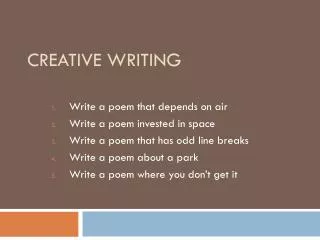 Creative Writing