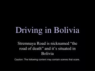 Driving in Bolivia