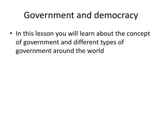 government and democracy