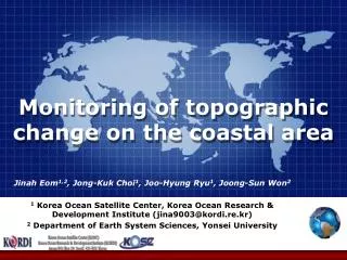 M onitoring of topographic change on the coastal area