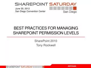 Best Practices for managing SharePoint permission Levels