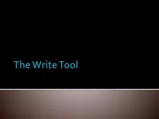 The Write Tool