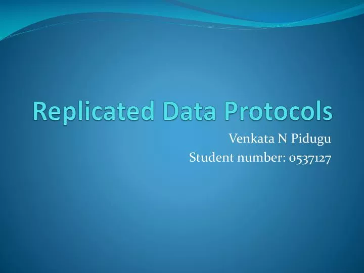 replicated data protocols