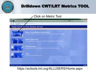 Drilldown CWT/LRT Metrics TOOL