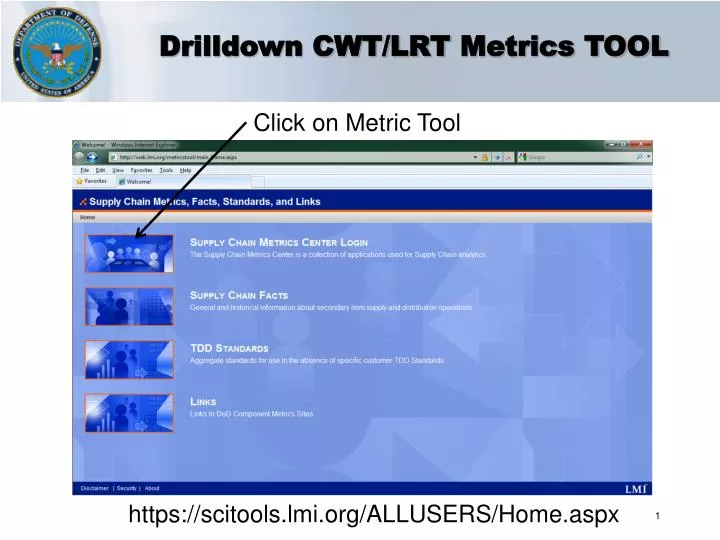 drilldown cwt lrt metrics tool