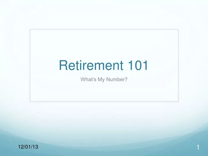 retirement 101