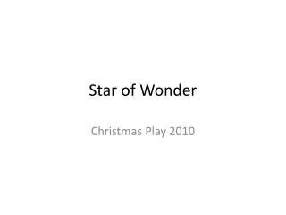 Star of Wonder