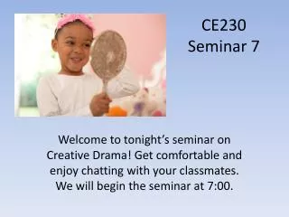 CE230 Seminar 7