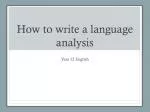 Mastering Language Analysis for Year 12 English - slide 1