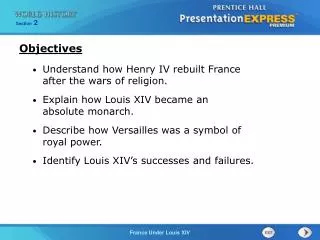 Understand how Henry IV rebuilt France after the wars of religion.