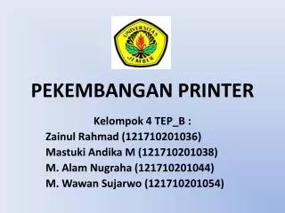 pekembangan printer