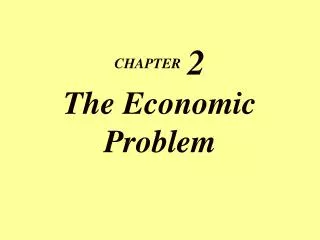 CHAPTER 2 The Economic Problem