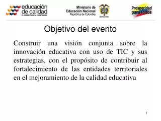 objetivo del evento