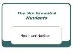 The Six Essential Nutrients