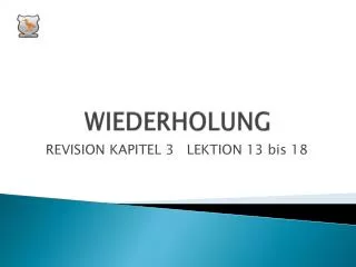 wiederholung