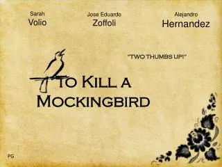 To Kill a Mockingbird