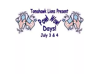 Tomahawk Lions Present