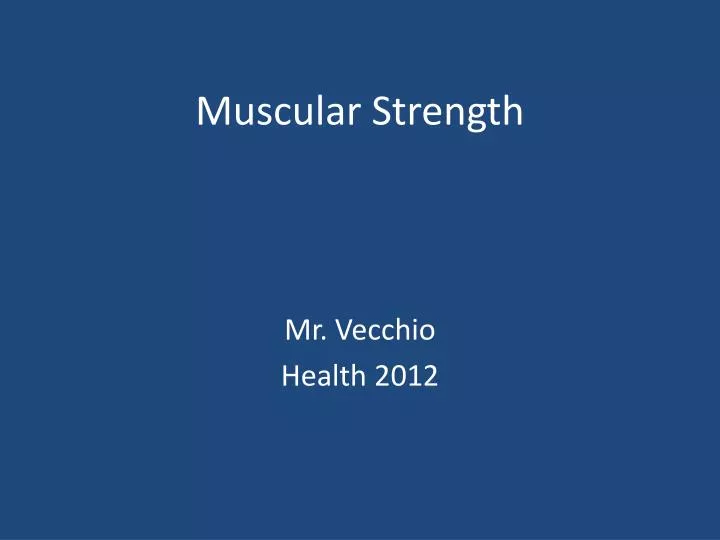 muscular strength