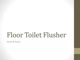 Floor Toilet Flusher