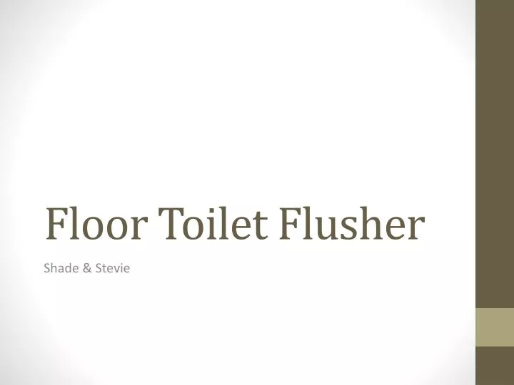 floor toilet flusher