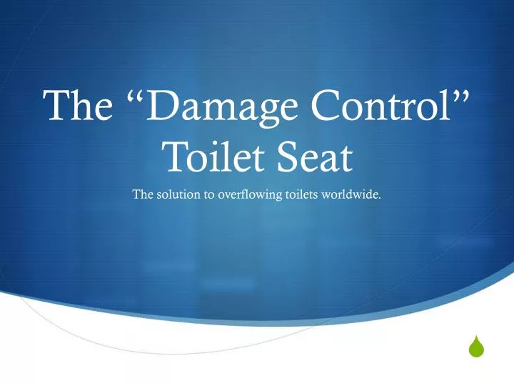 the damage control toilet seat