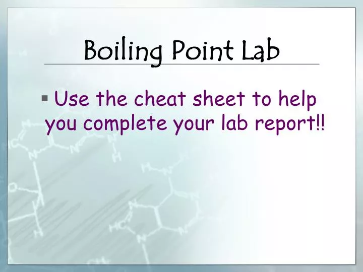 boiling point lab