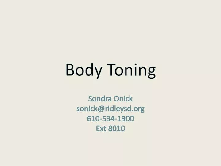 body toning