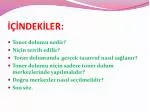 İÇİNDEKİLER: - slide 1