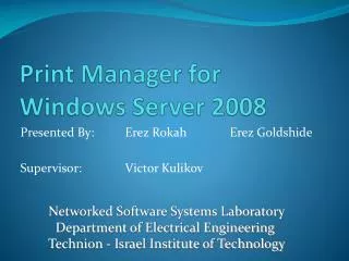 Print Manager for Windows Server 2008