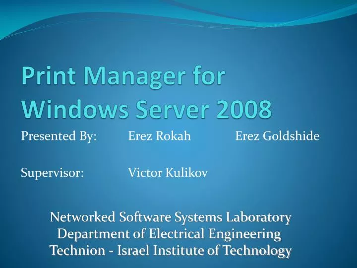 print manager for windows server 2008