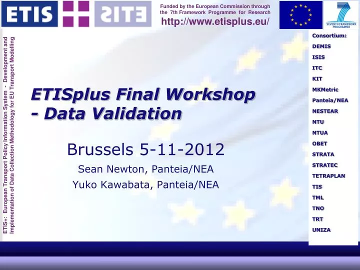 etisplus final workshop data validation