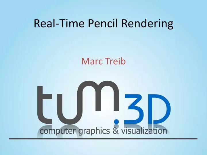 real time pencil rendering