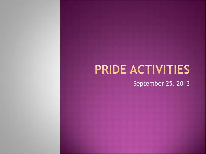 pride activities