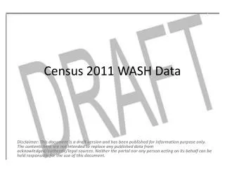 Census 2011 WASH Data
