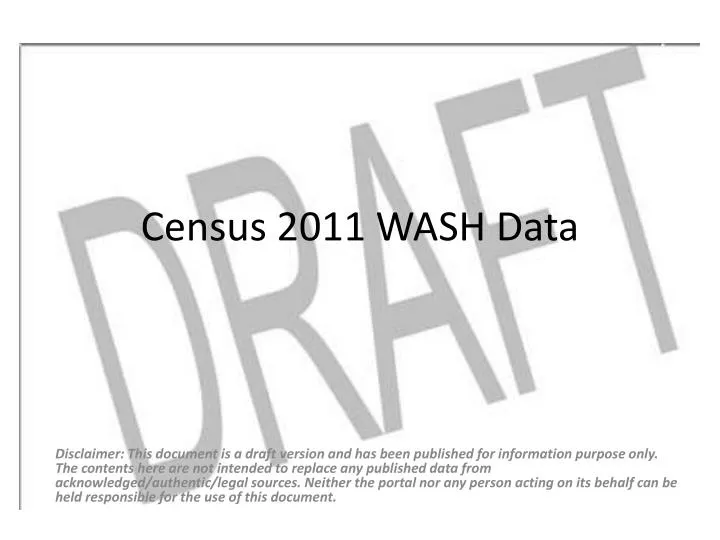 census 2011 wash data