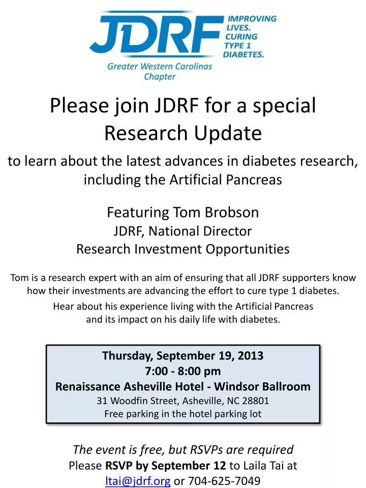 featuring tom brobson jdrf national director research investment opportunities