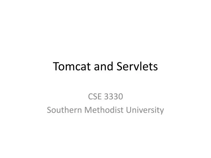 tomcat and servlets