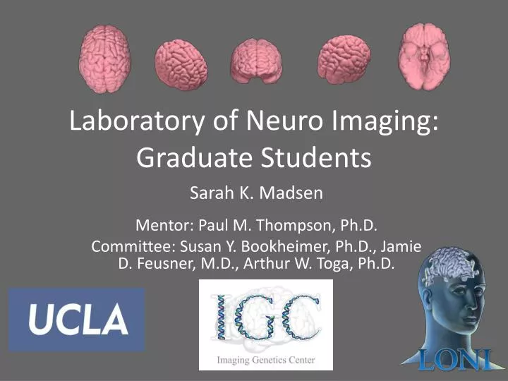 laboratory of neuro imaging graduate students