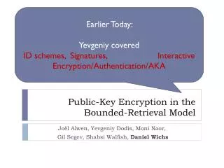 Public-Key Encryption in the Bounded-Retrieval Model