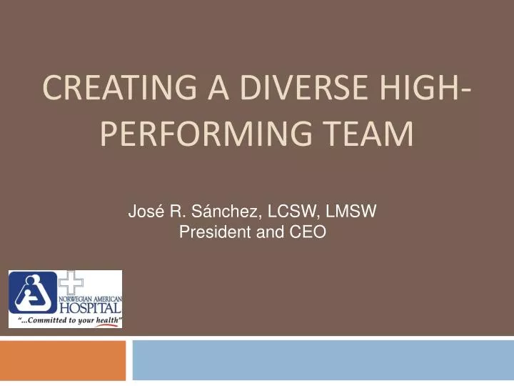 creating a diverse high performing team