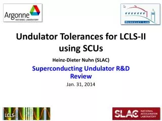 Undulator Tolerances for LCLS-II using SCUs