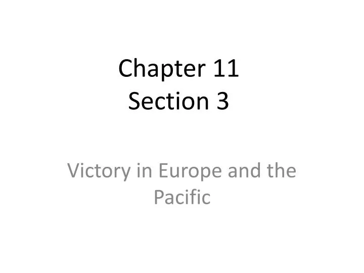 chapter 11 section 3
