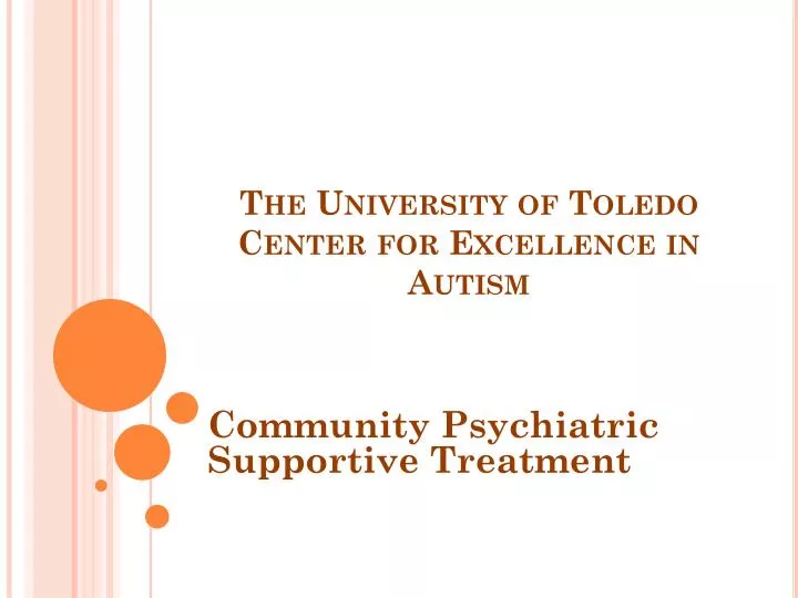 the university of toledo center for excellence in autism