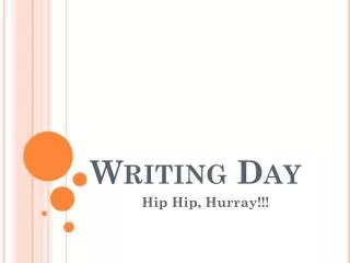 Writing Day