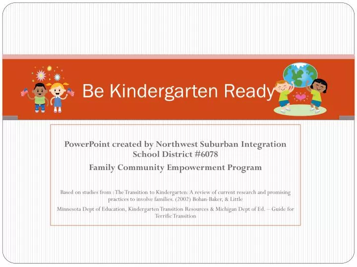 be kindergarten ready