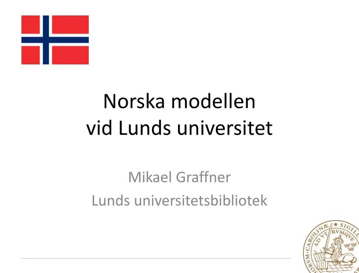 n orska modellen vid lunds universitet